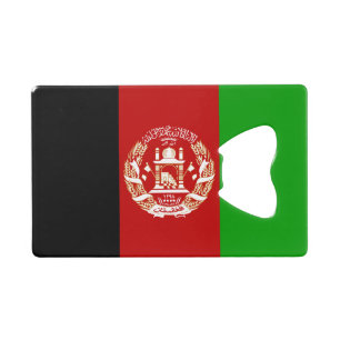Patriotic Afghanistan Flag Geldkarten Flaschenöffner
