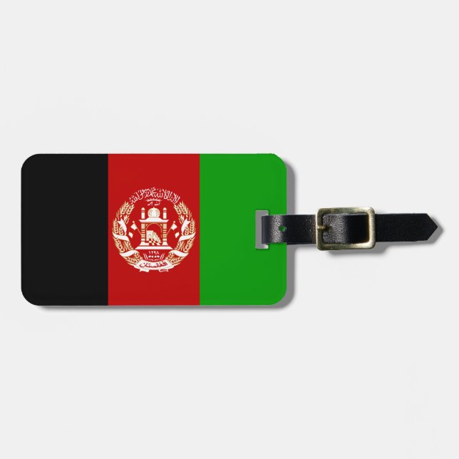 Patriotic Afghanistan Flag Gepäckanhänger (Vorderseite horizontal)