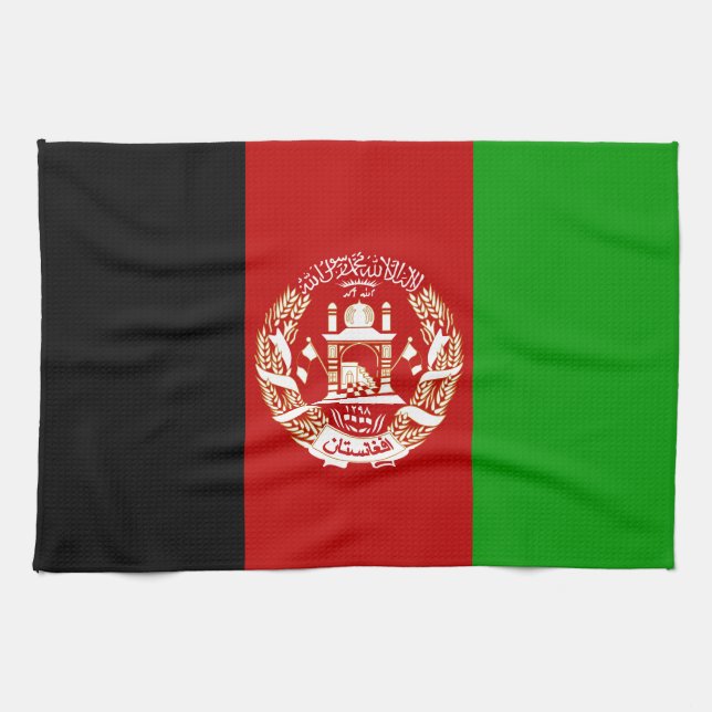 Patriotic Afghanistan Flag Küchentuch (Horizontal)
