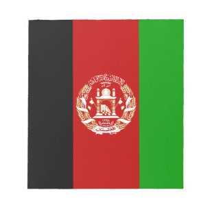 Patriotic Afghanistan Flag Notizblock