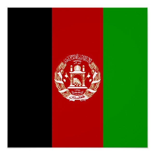 Patriotic Afghanistan Flag Poster (Vorderseite)
