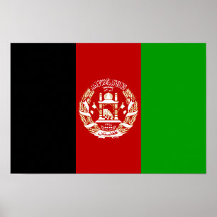 Patriotic Afghanistan Flag Poster