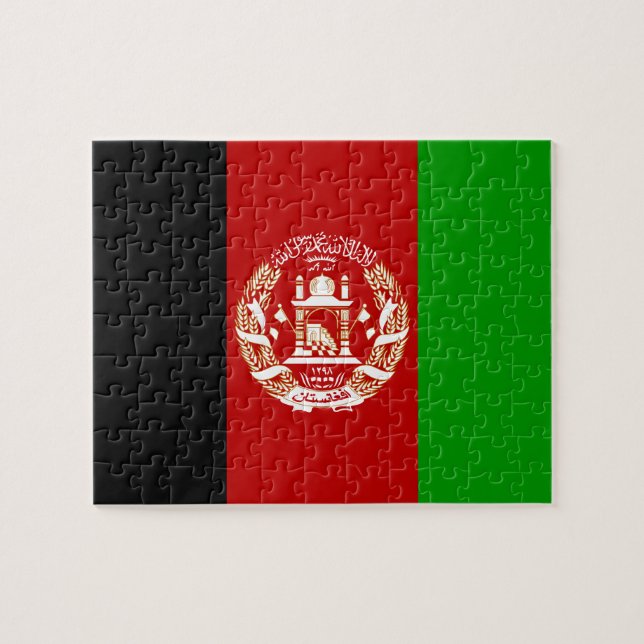 Patriotic Afghanistan Flag Puzzle (Horizontal)