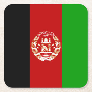 Patriotic Afghanistan Flag Rechteckiger Pappuntersetzer