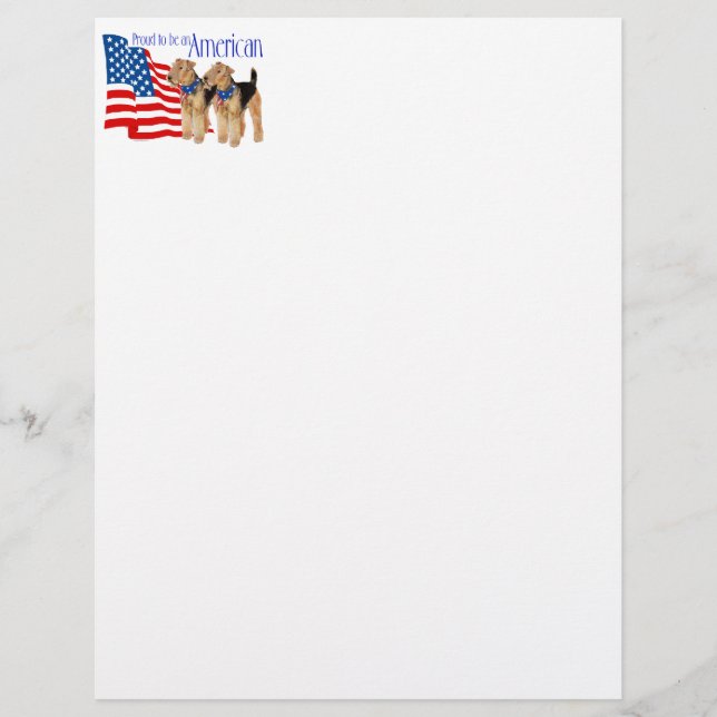 Patriotic Airedale Terriers (Vorderseite)