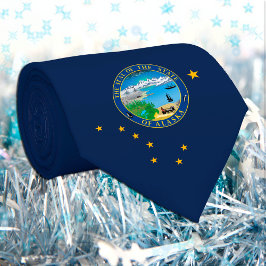 Patriotic Alaska Krawatte, Fashion USA, Alaska Fla Krawatte