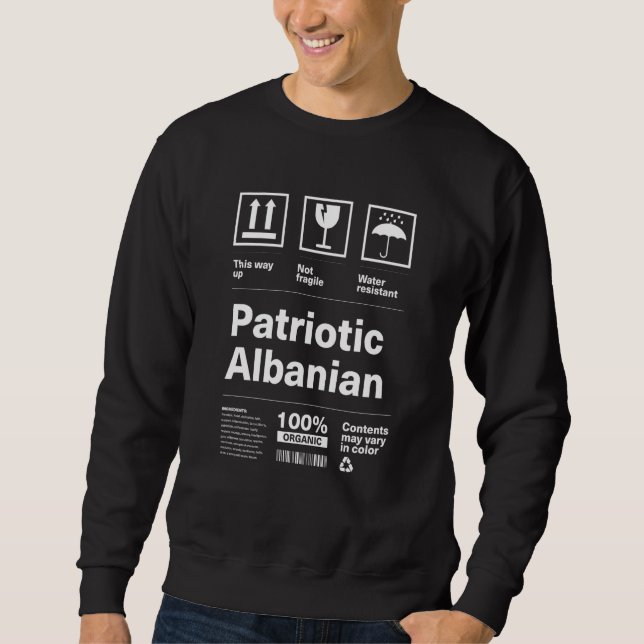 Patriotic Albanian Patriotism Albania Country Prid Sweatshirt (Vorderseite)