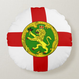 Patriotic Alderney Flag Rundes Kissen