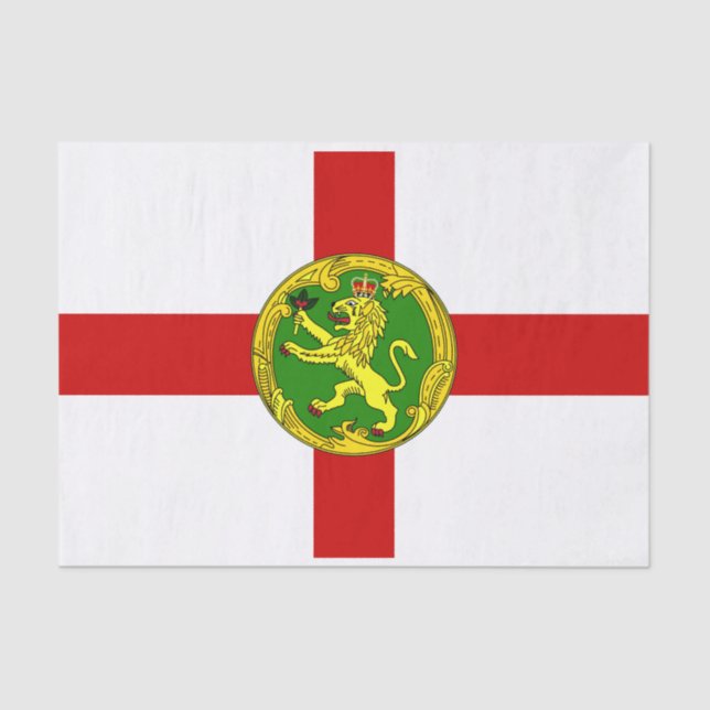 Patriotic Alderney Flag Seidenpapier (Vorderseite)