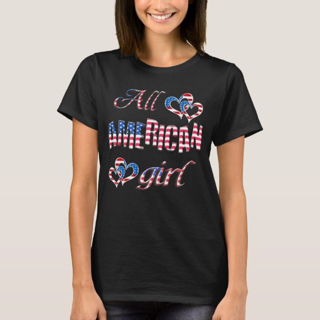 Patriotic All American Girl Shirt (Vorderseite)