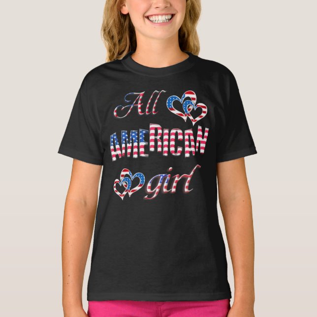 Patriotic All American Girl Shirt (Vorderseite)