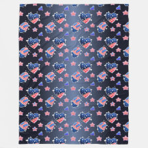 Patriotic All American Mama Messy Bun