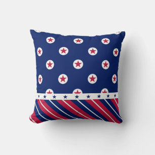 Patriotic All Stars Stripes Red White Blue USA Kissen