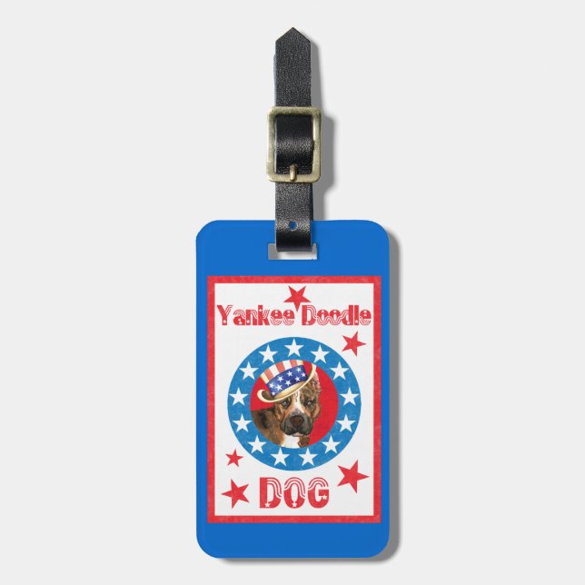 Patriotic Am Staff Gepäckanhänger (Vorderseite vertikal)
