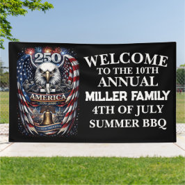 Patriotic America 250 Eagle Banner