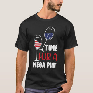 Patriotic America USA Flaggenzeit für einen Megapi T-Shirt