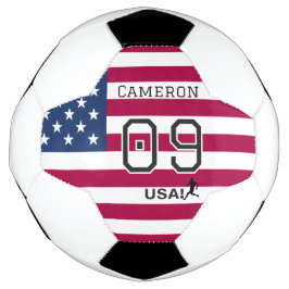 Patriotic American Athlete Shield Stars Stripes Fußball