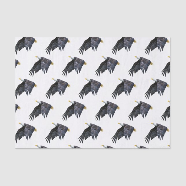 Patriotic American Bald Eagle Minimalistisch Seidenpapier (Vorderseite)