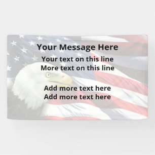 Patriotic American Custom Message Banners Banner