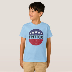 Patriotic American Distresom Red Wht Blue T-Shirt