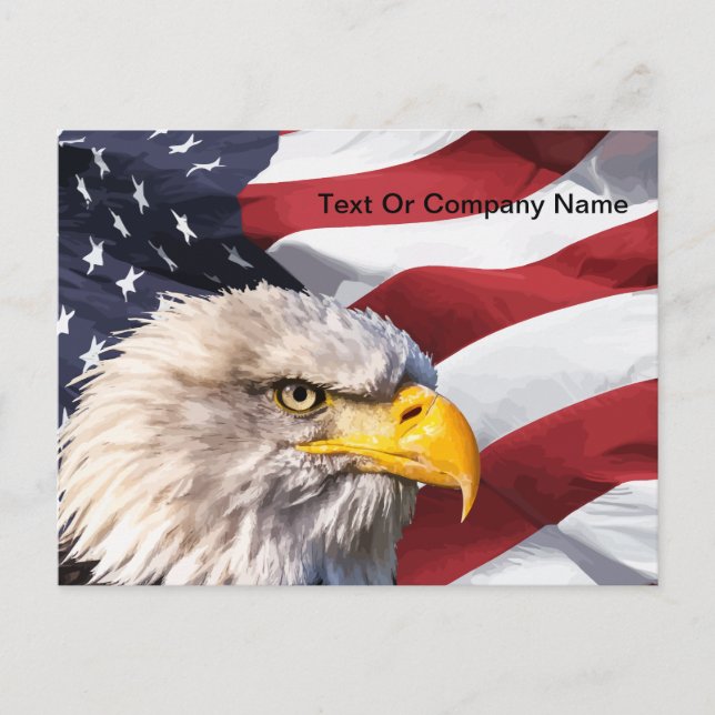Patriotic American Eagle Post Postkarte (Vorderseite)