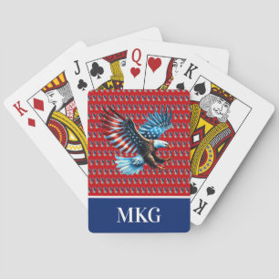 Patriotic American Eagle Red White Blue Spielkarten