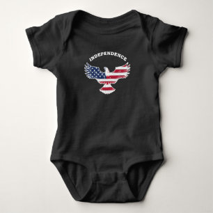 Patriotic American Eagle Star Stripes Unabhängigke Baby Strampler