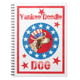 Patriotic American English Coonhound Notizblock