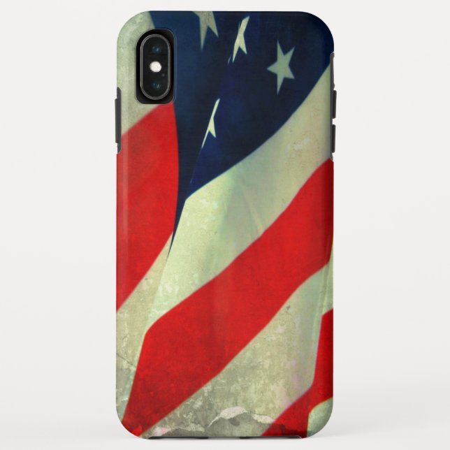 Patriotic American Flag Apple iPhone XS Max Case (Rückseite)