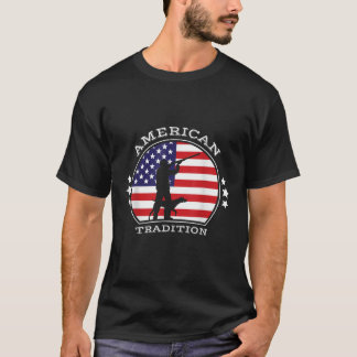Patriotic American Flag Bird Hunting Classic U T-Shirt