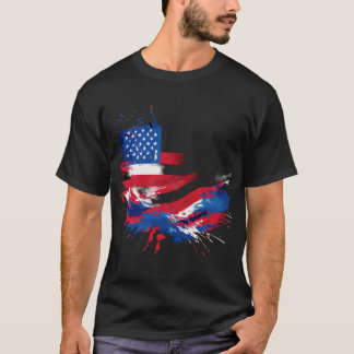 "Patriotic American Flag Colors T - Shirt