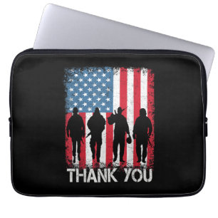 Patriotic American Flag Danke Laptopschutzhülle