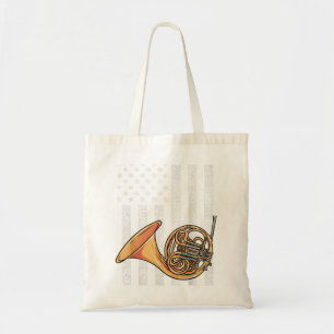 Patriotic American Flag Design - Französischer Hor Tragetasche