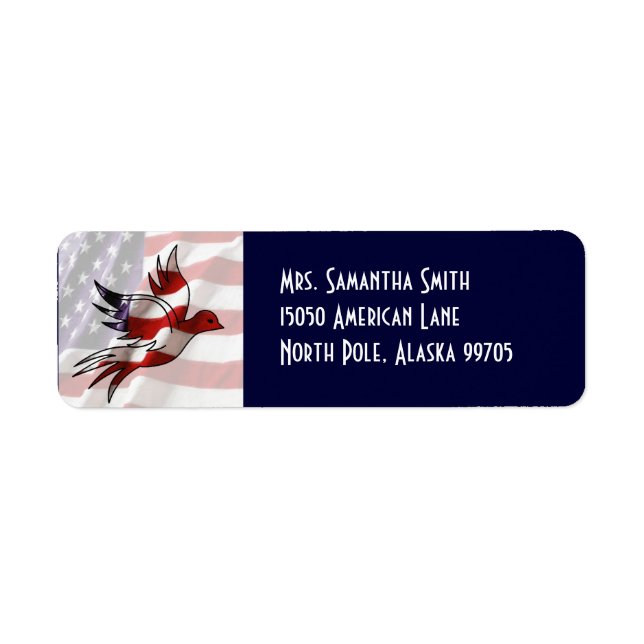 Patriotic American Flag Docking Address Label (Vorne)