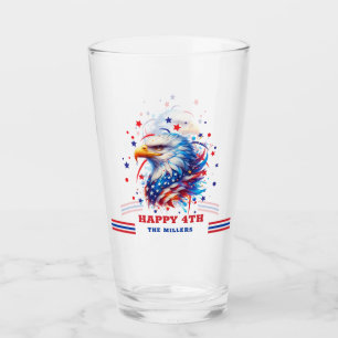 Patriotic American Flag Eagle Glas