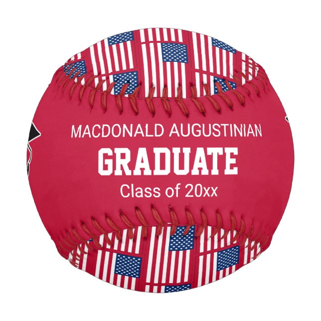 Patriotic AMERICAN FLAG Graduate Baseball (Vorderseite)