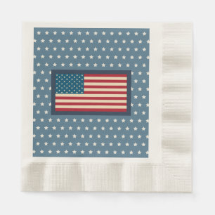 Patriotic American Flag GRILLEN 4. Juli Picnic Serviette