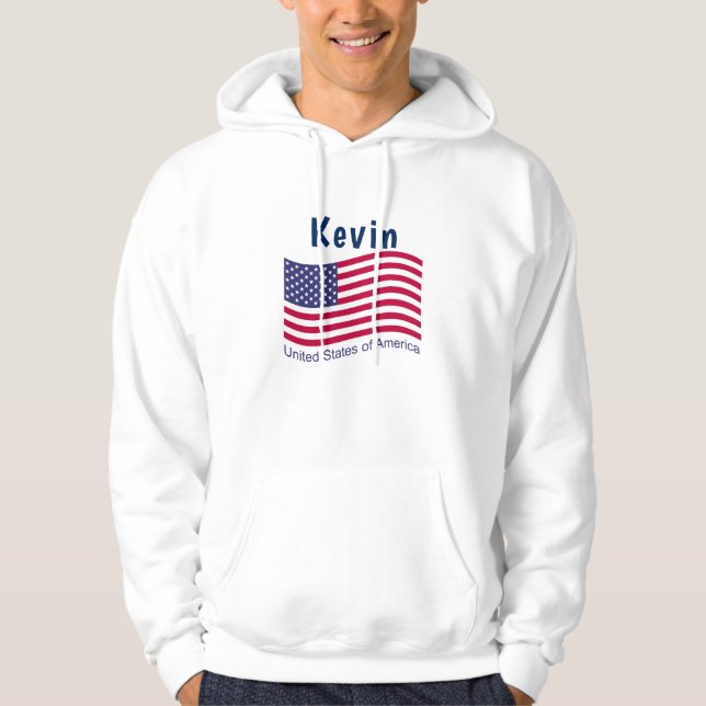 Patriotic American Flag Hoodie (Vorderseite)