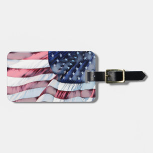 Patriotic American Flag Luggage Tag Gepäckanhänger