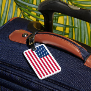 Patriotic American Flag Luggage Tag USA Gepäckanhänger