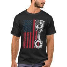 Patriotic American Flag Pistole Muscle Car Vintag