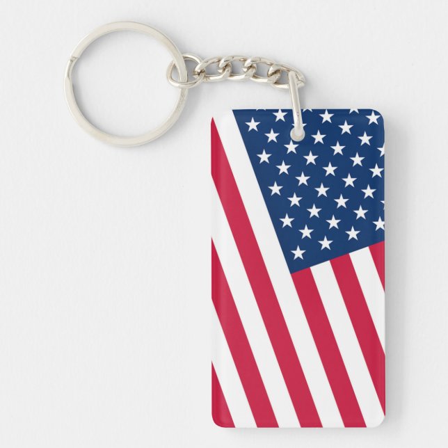 Patriotic American Flag Schlüsselanhänger (Vorderseite)