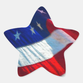 Patriotic American Flag Star Sticker