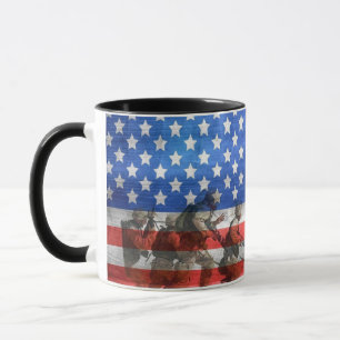 Patriotic American Flag Statue of Liberty Tasse