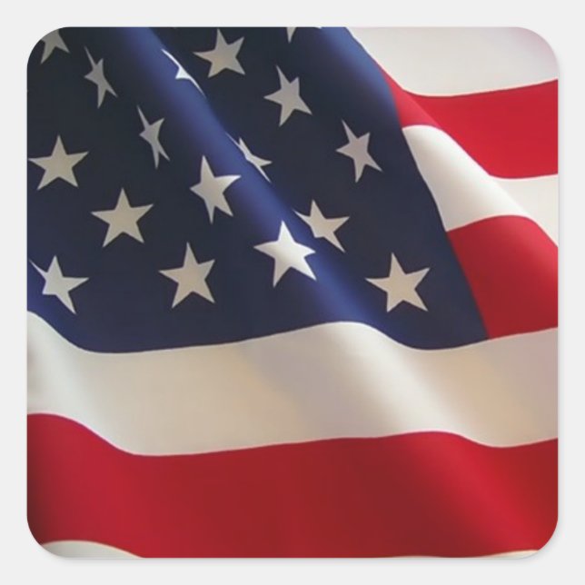 Patriotic American Flag Sticker (Vorderseite)