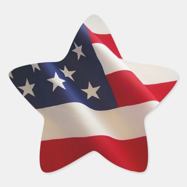 Patriotic American Flag Sticker (Vorderseite)