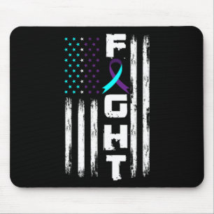 Patriotic American Flag Suicide Prevention Awar Mousepad