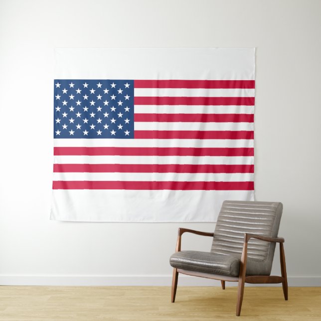 Patriotic American Flag Tapestry Wandteppich (Beispiel (Horizontal))