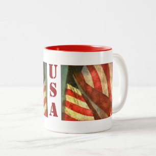 Patriotic American Flag USA Tasse
