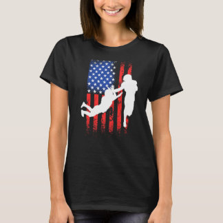 Patriotic American Football Player Sport Homerun T-Shirt